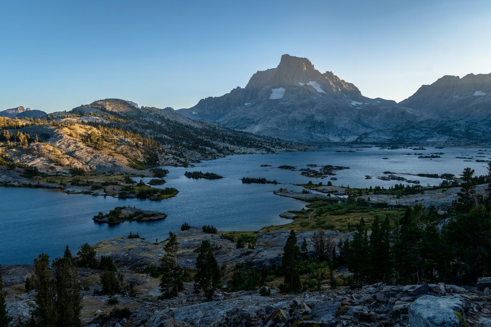 Dusk at Thousand Island Lake in the Sierras