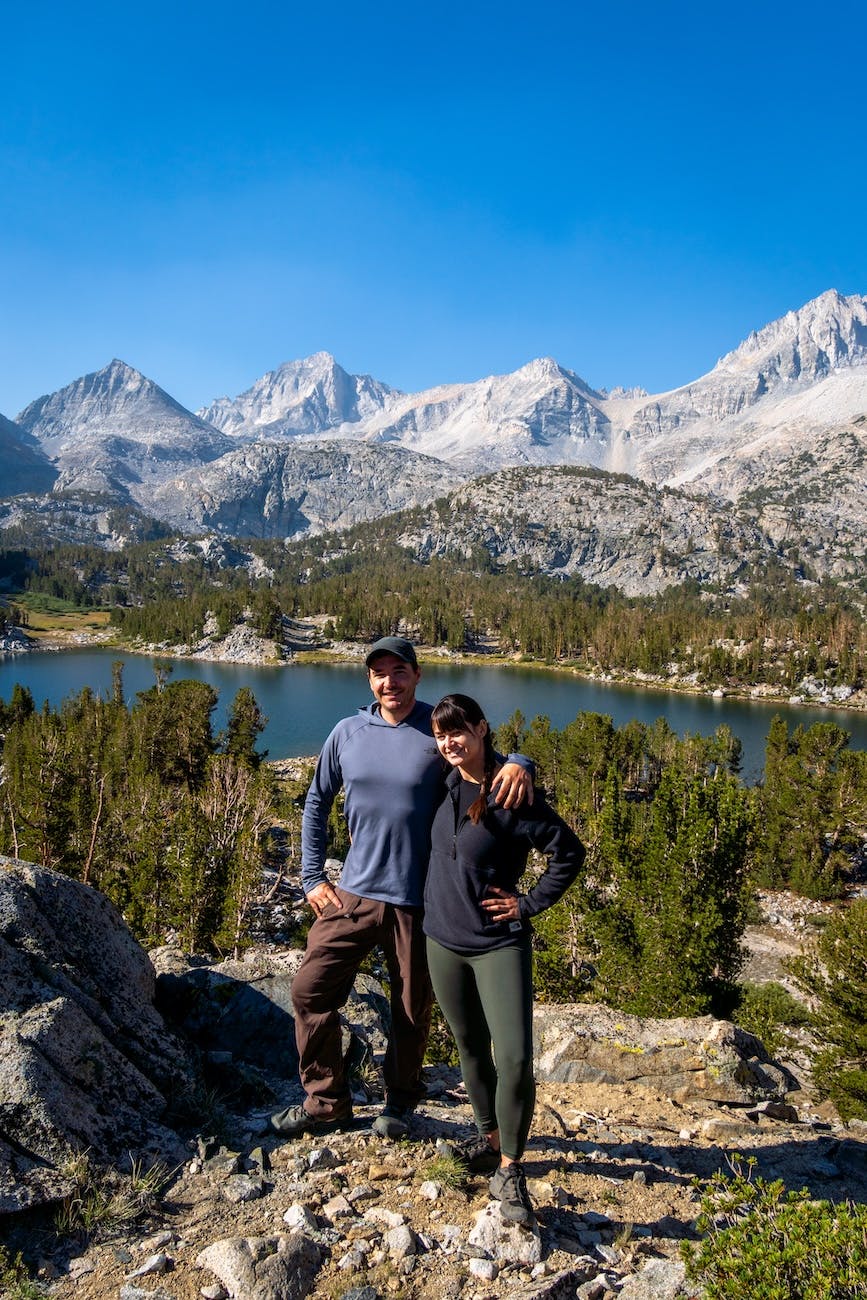 Brock Dallman and Sam Stych at Chickenfoot Lake in The Little Lakes Valley of the Sierras.