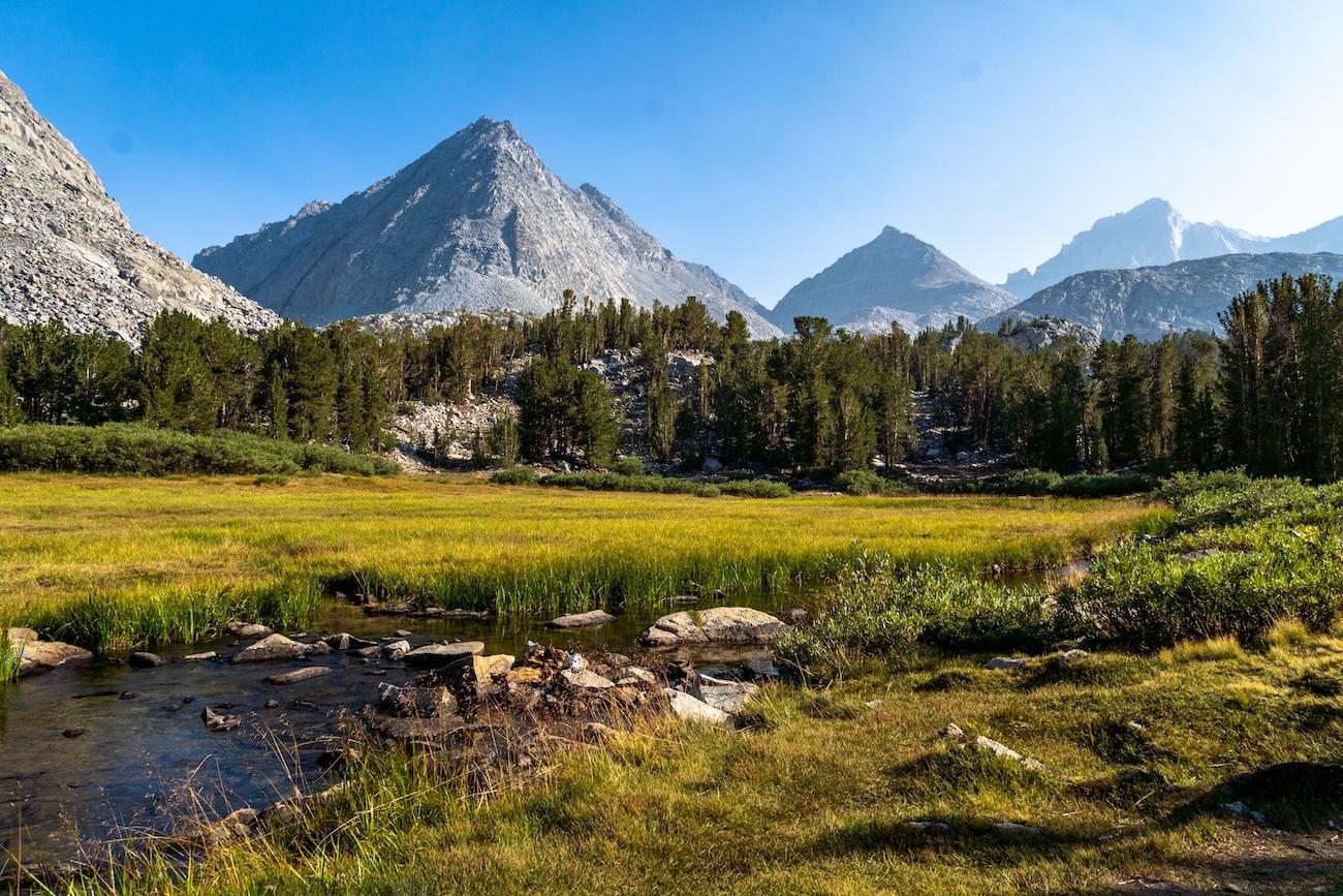 Alpine meadows near Chickenfoot Lake in the Little Lakes Valley of the Eastern Sierras