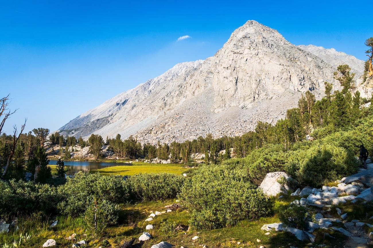 A granite peak above the Little Lakes Valley in the Sierras