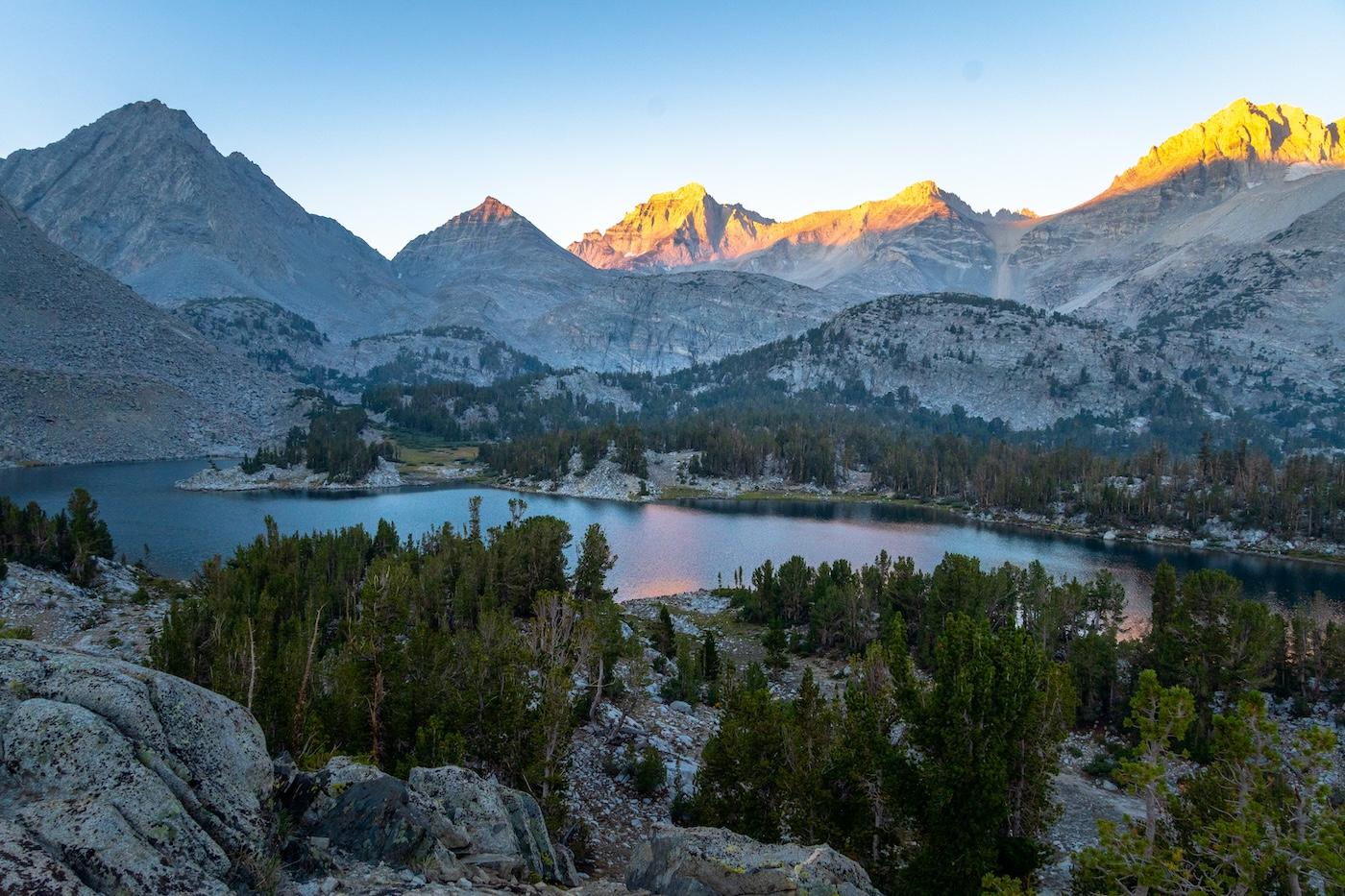 Sunrise at Chickenfoot Lake in The Little Lakes Valley of the Sierras