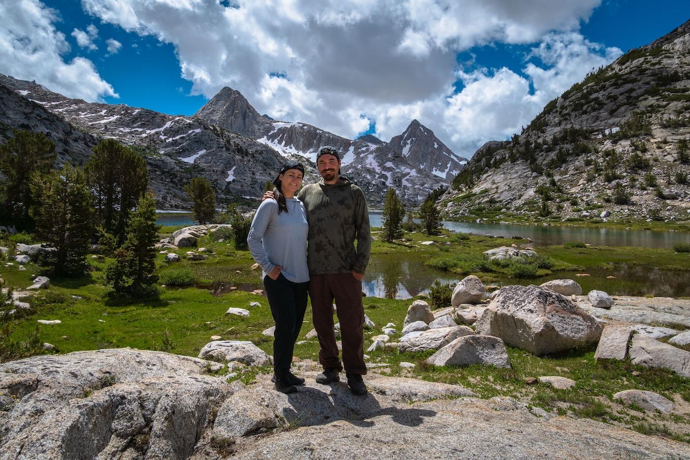 Brock Dallman and Sam Stych at Evolution Lake in Kings Canyon National Park