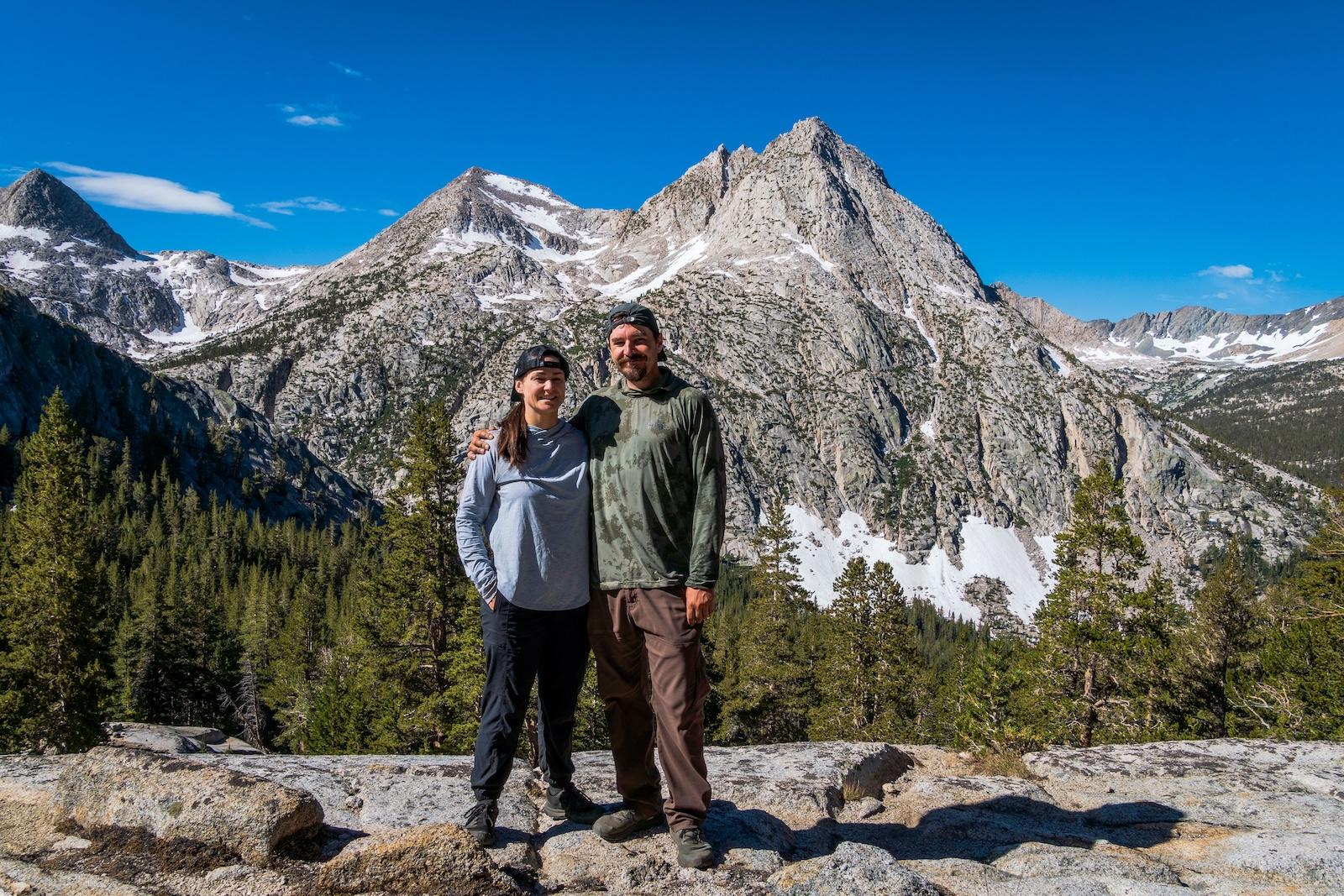 Brock Dallman and Sam Stych with The Hermit in above Evolution Valley in Kings Canyon National Park