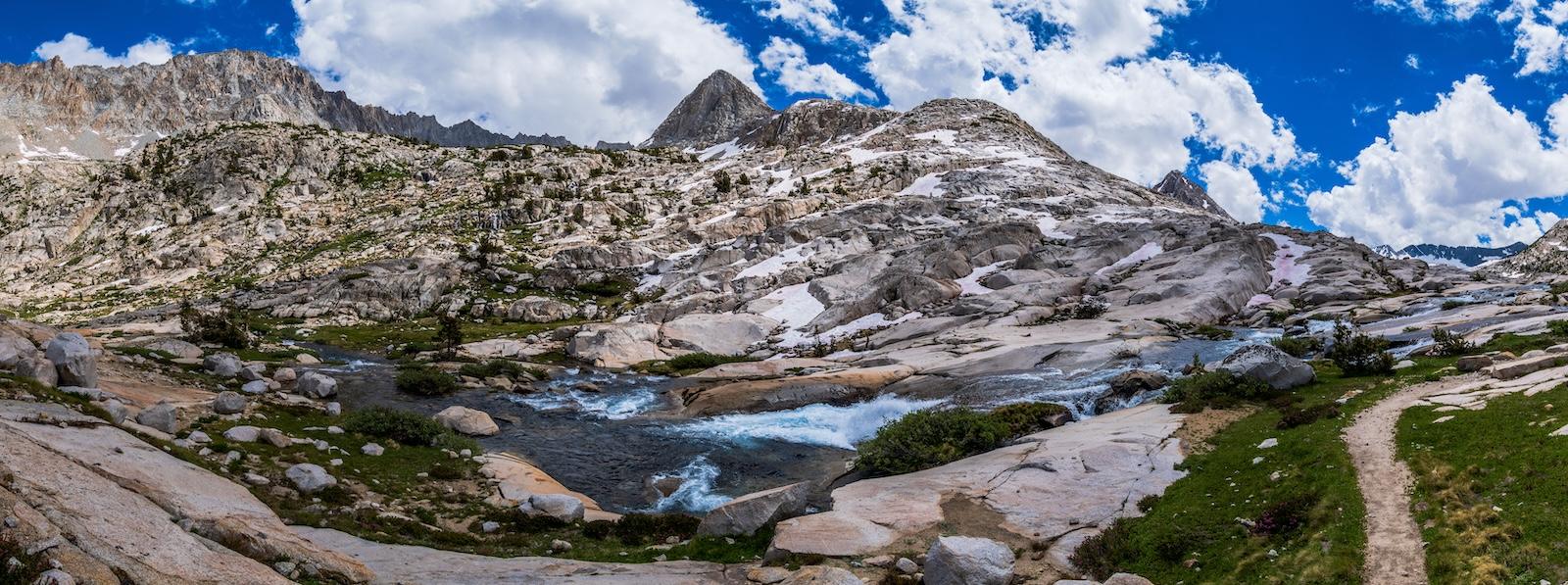 Alpine creek in the Evolution Basin of Kings Canyon National Park in the Sierras