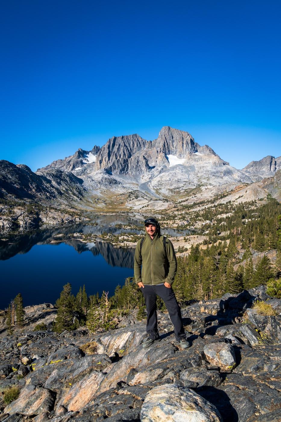 Brock Dallman above Garnet Lake in the Sierras