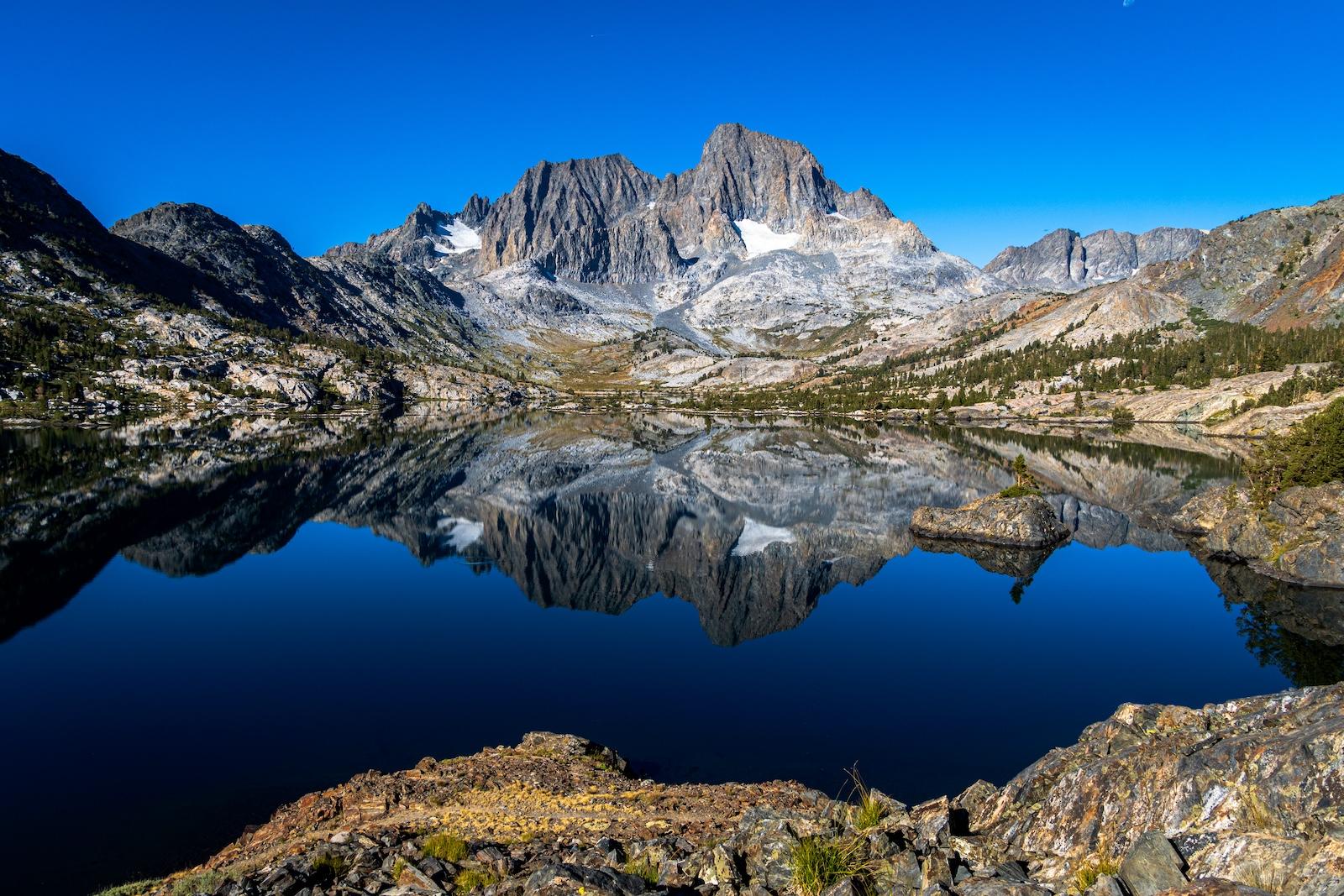 Reflection on Garnet Lake in the Sierra.  Photo by Brock Dallman