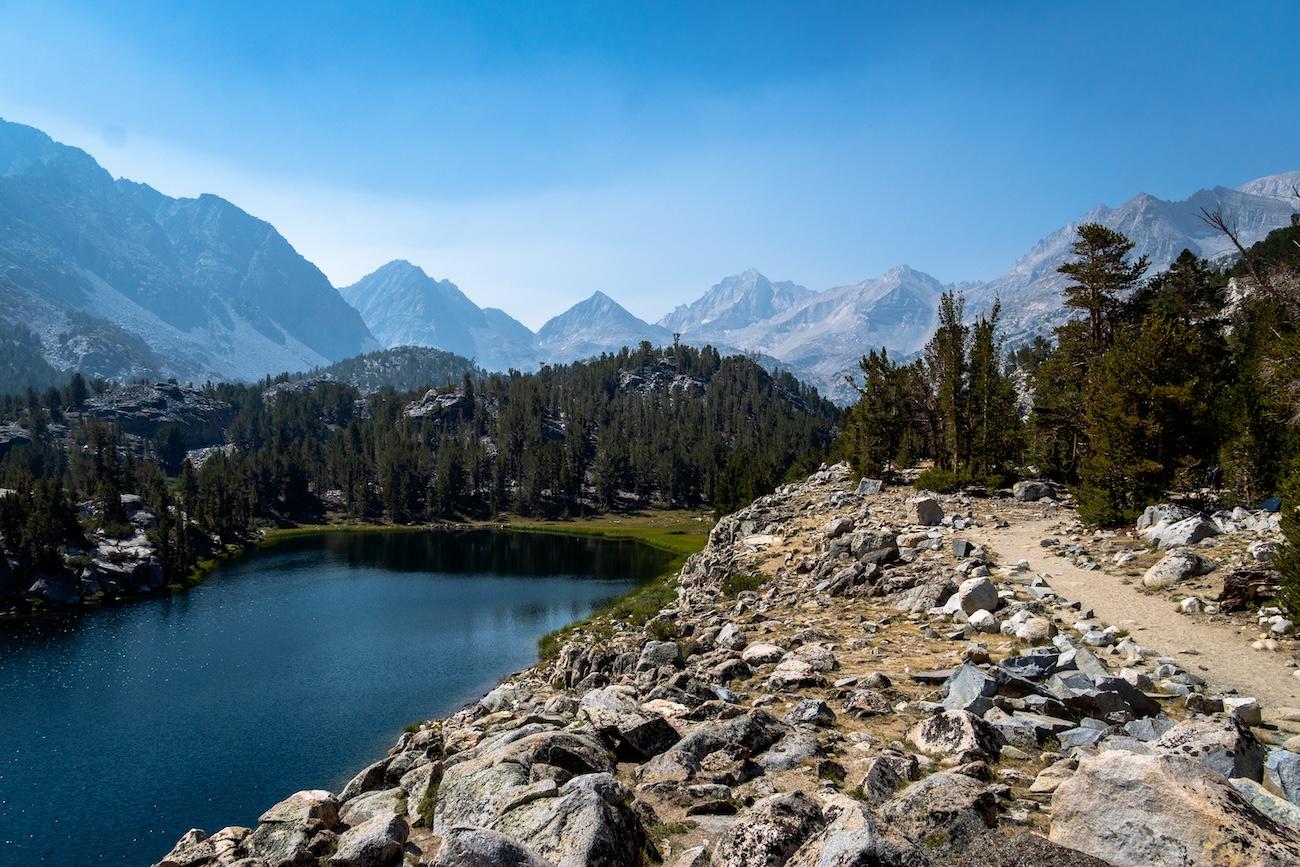 Mack Lake and the Little Lakes Valley Trail in the Sierras