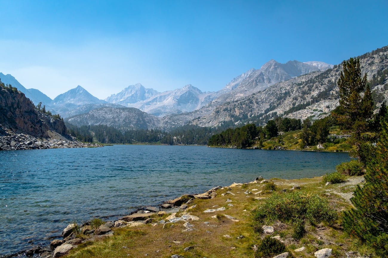 Long Lake along the Little Lakes Valley Trail in the Eastern Sierras