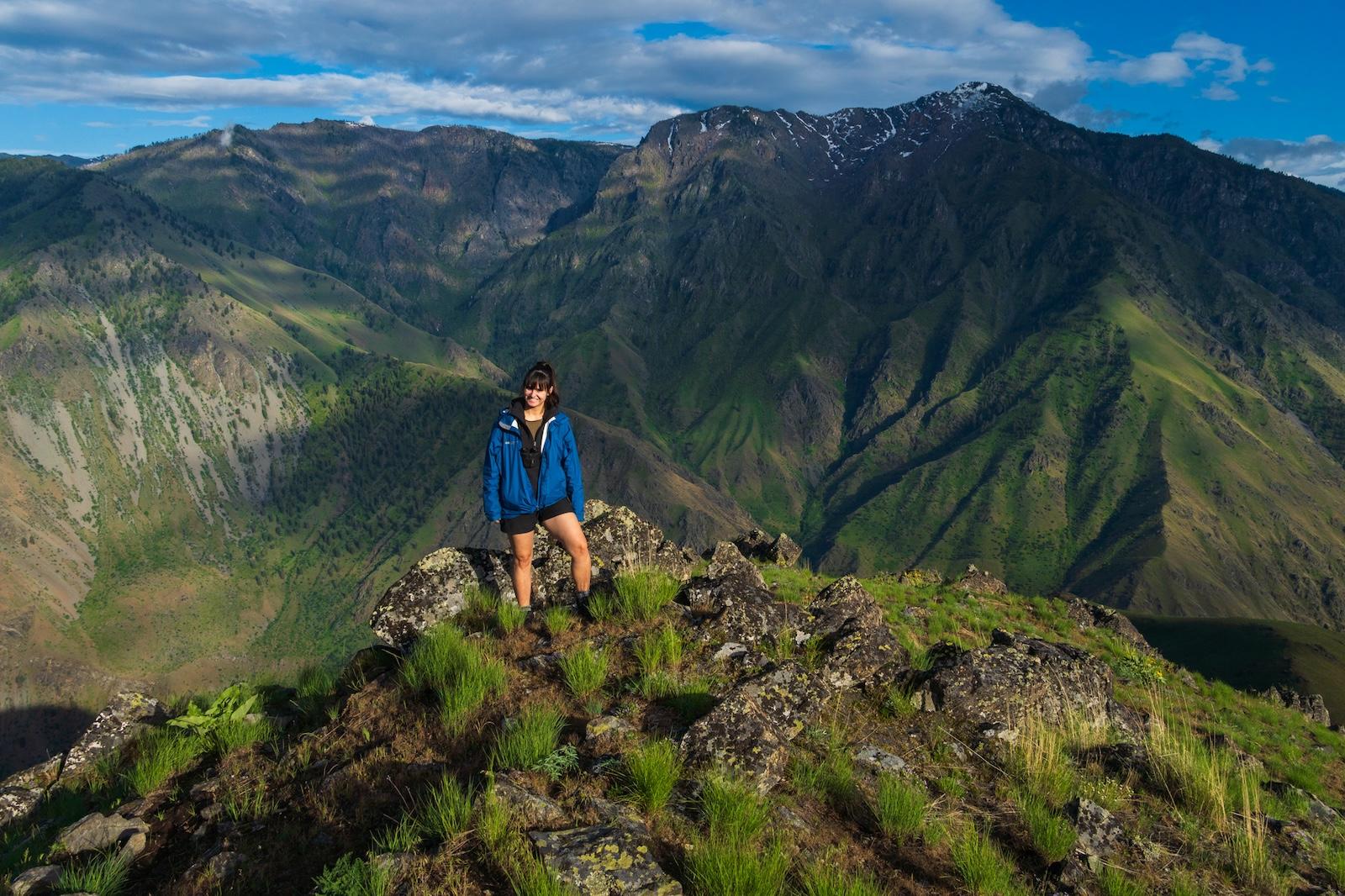 Sam Stych at a scenic viewpoint in Hells Canyon
