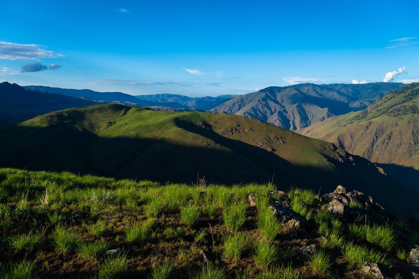 Shadowy hill in Hells Canyon