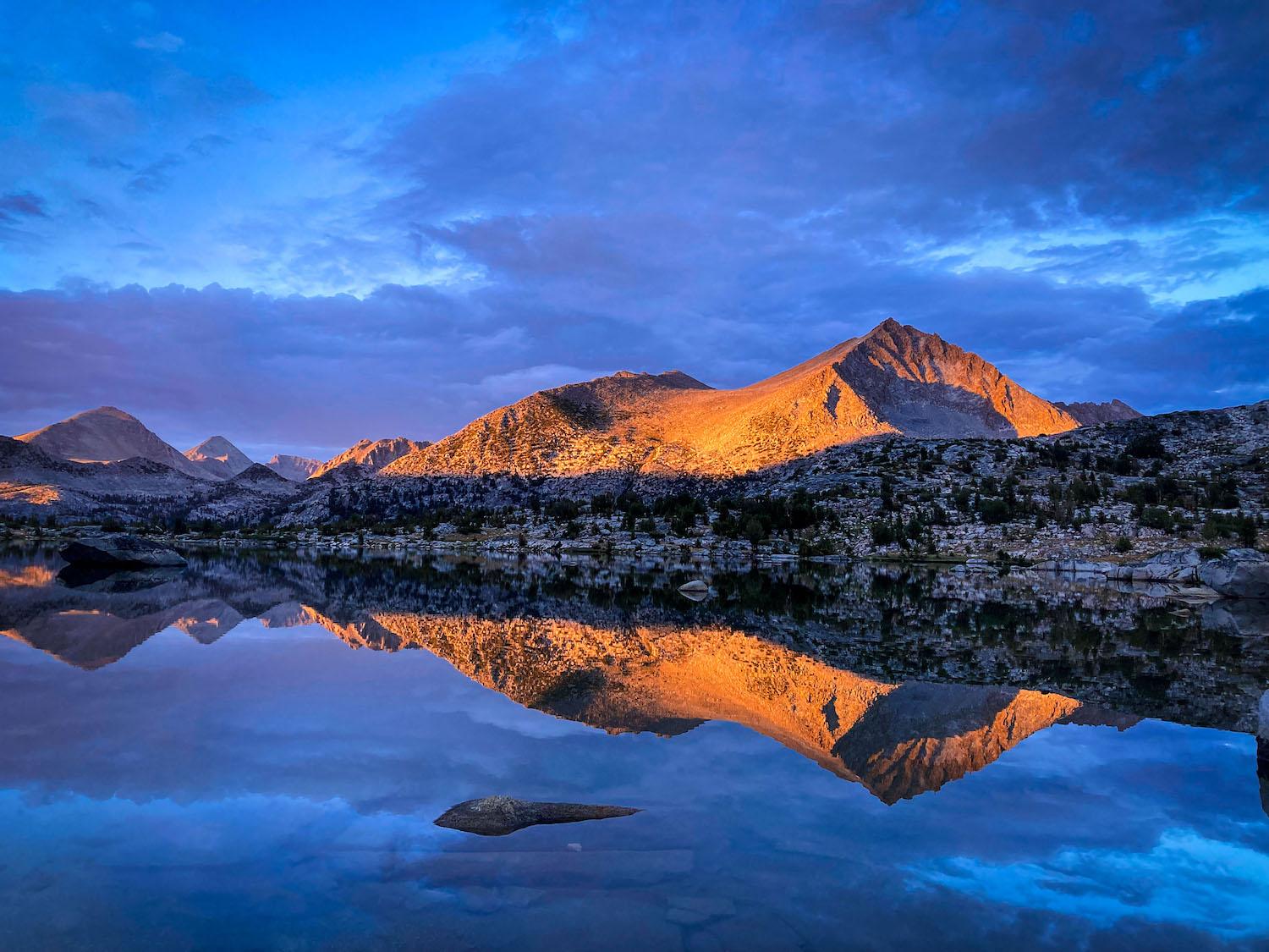 Sunset at Marie Lake along the John Muir Trail - Pacific Crest Trail
