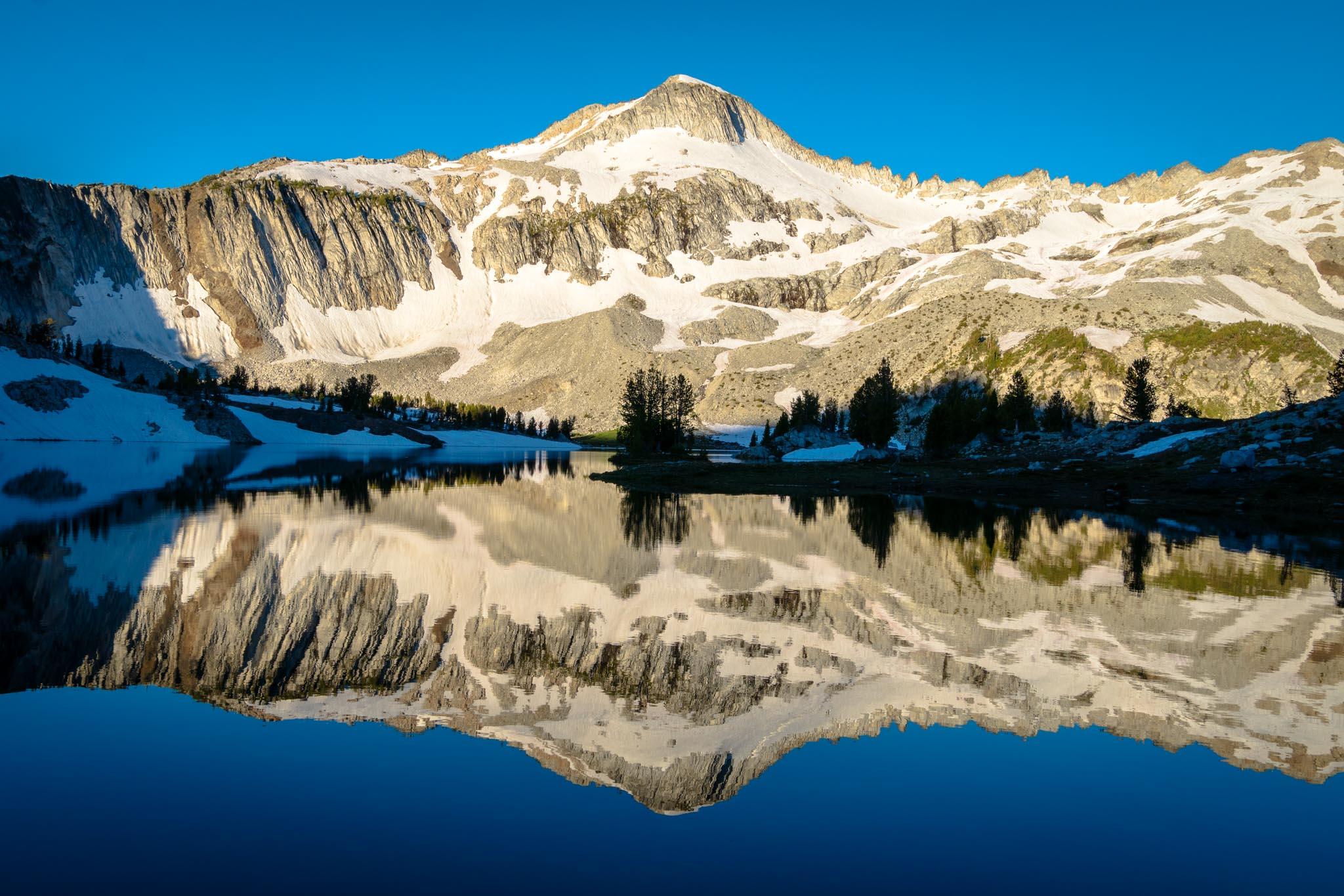 Glacier Lake reflection in the early morning light