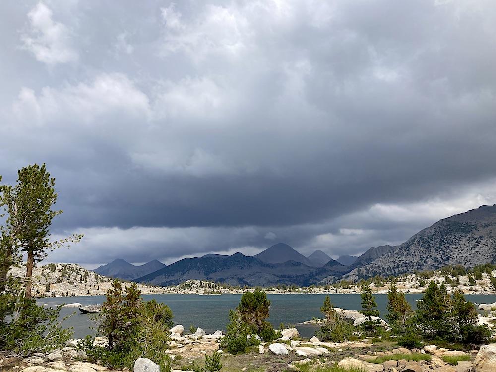 Stormy sky at Marie Lake along the John Muir Trail - Pacific Crest Trail