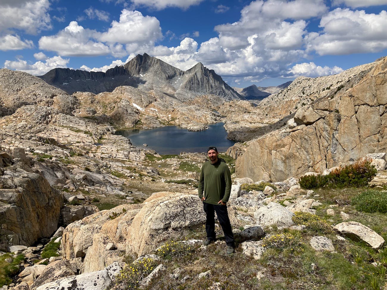 Brock Dallman in front of the Seven Gables, Eastern Sierras