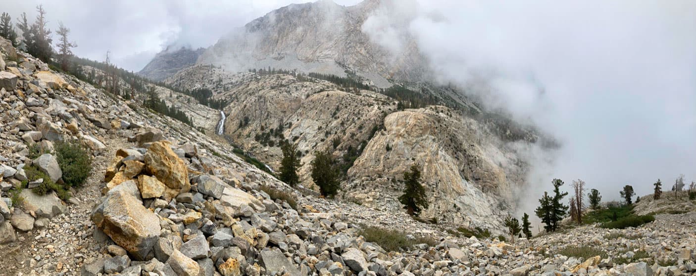 Pine Creek falls in California's Eastern Sierras