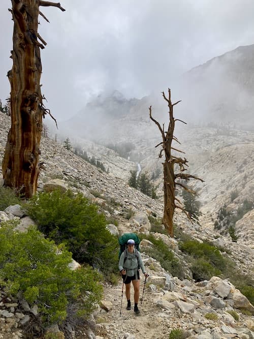 Sam hiking along Pine Creek