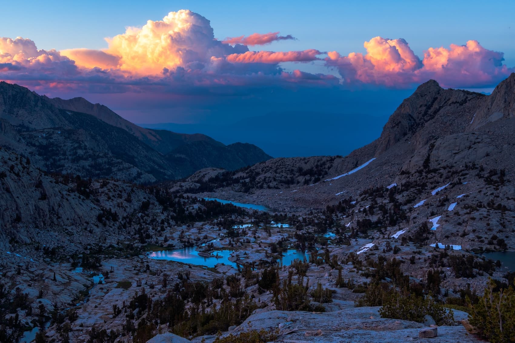 Sunset over the Sabrina Basin.  Photo by Brock Dallman