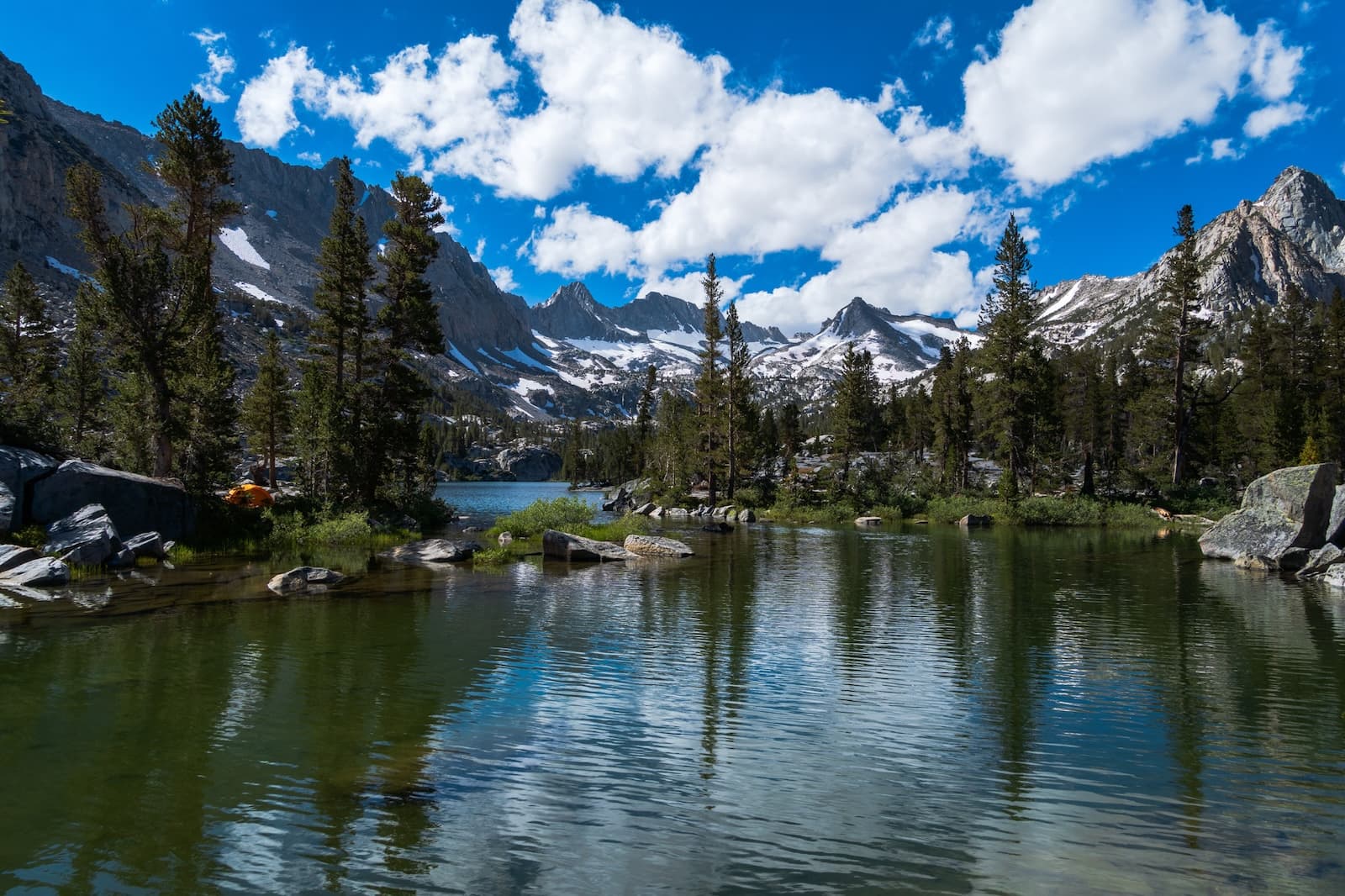 Morning at Blue Lake in the Sabrina Basin