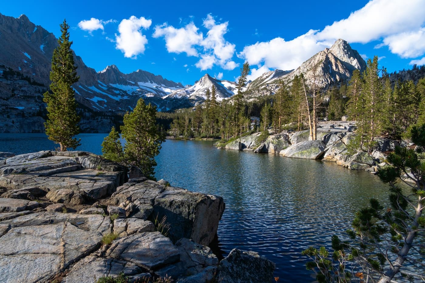 Morning at Blue Lake in the Sabrina Basin