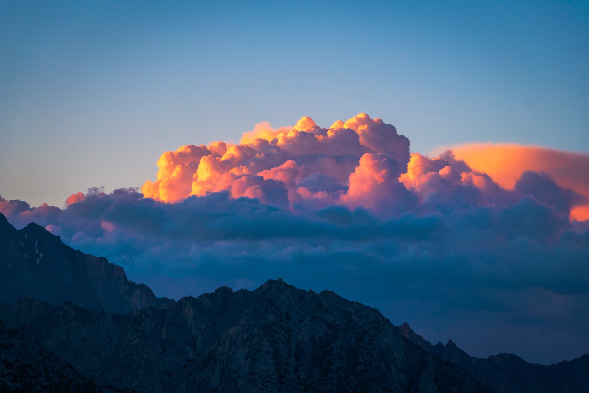 Sunset over the Sabrina Basin.  Photo by Brock Dallman
