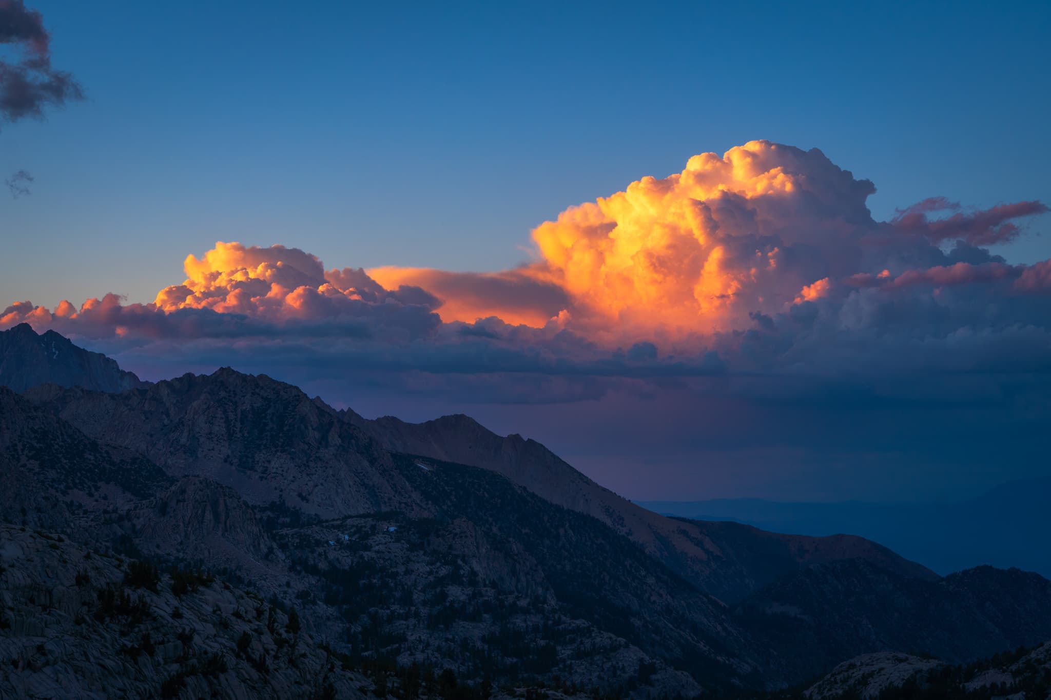 Sunset over the Sabrina Basin.  Photo by Brock Dallman