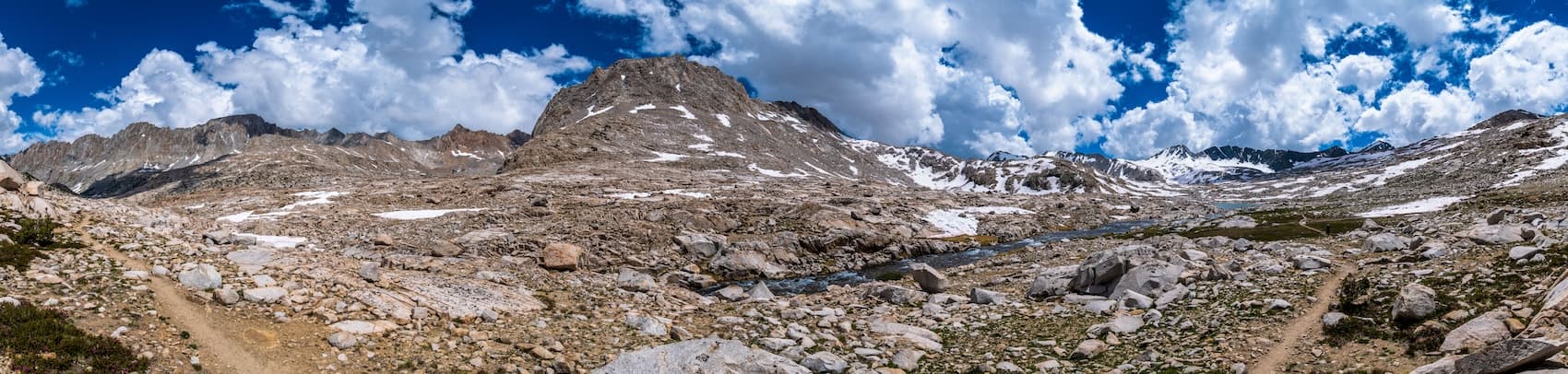 Alpine creek in the Evolution Basin of Kings Canyon National Park in the Sierras