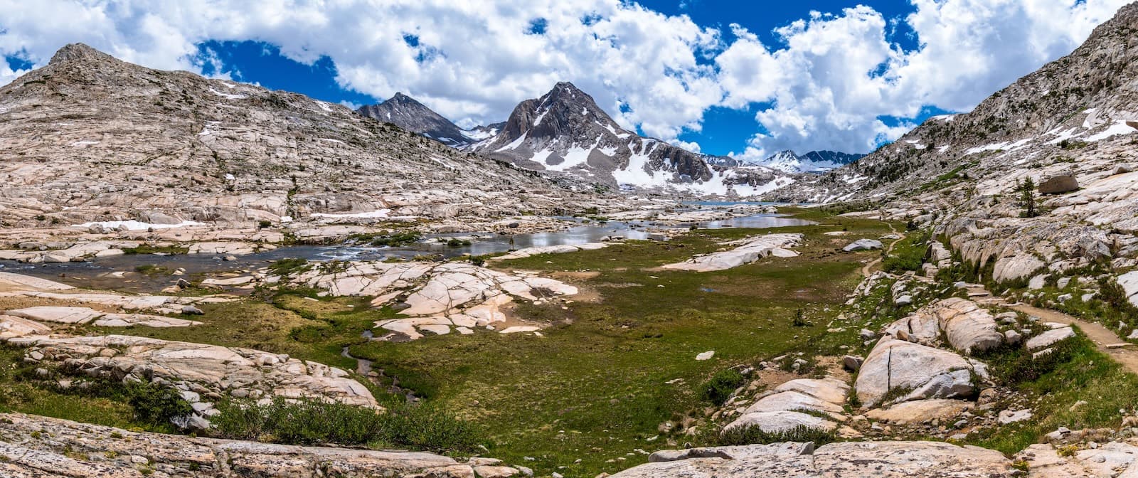 The outlet creek of Sapphire Lake in the Evolution Basin of Kings Canyon National Park