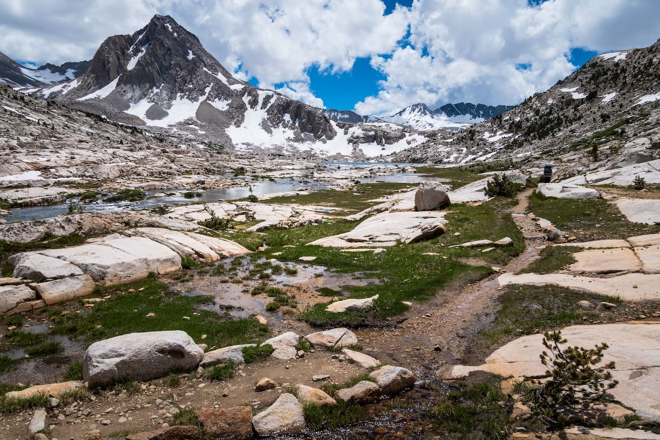 The outlet creek of Sapphire Lake in the Evolution Basin of Kings Canyon National Park