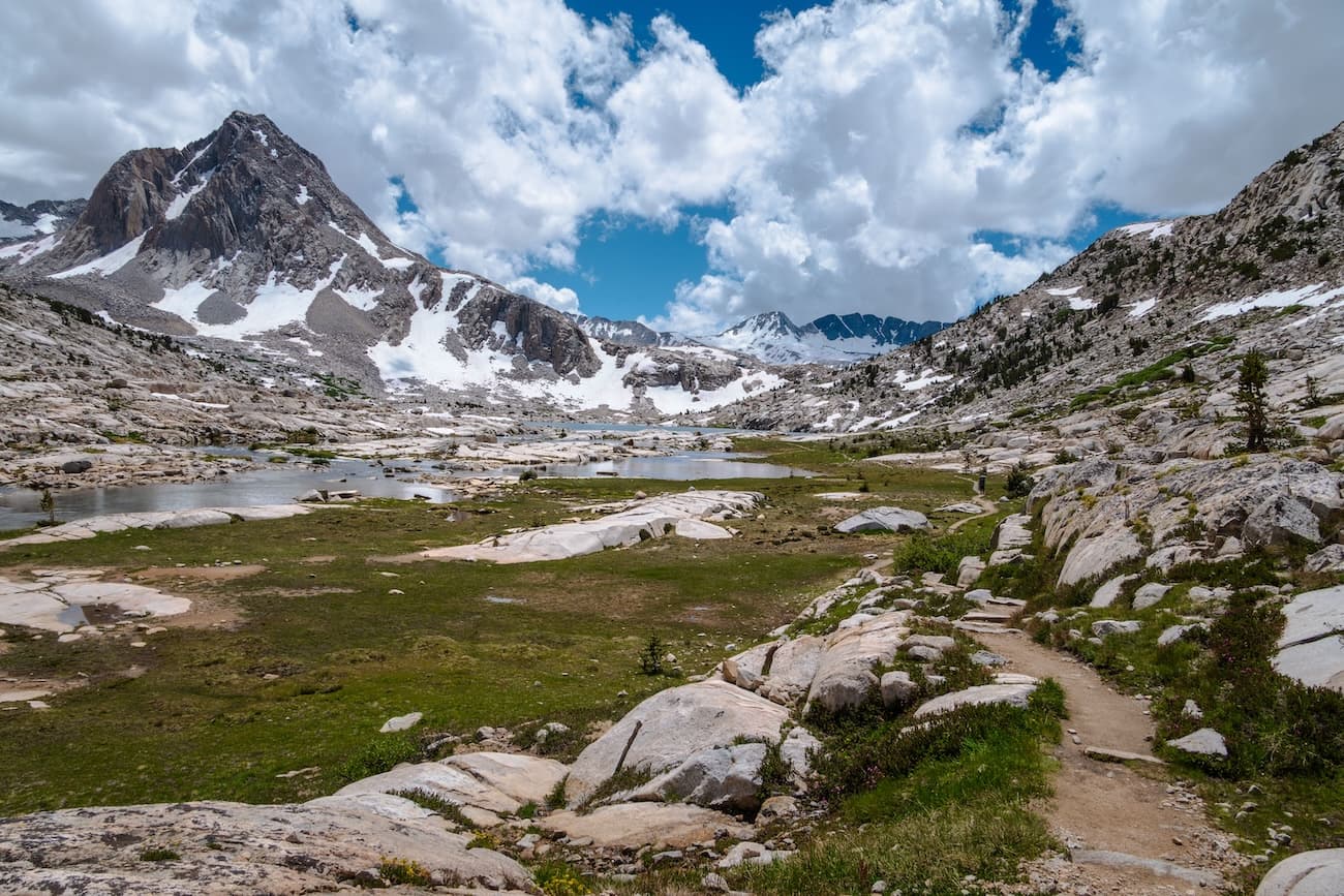 The outlet creek of Sapphire Lake in the Evolution Basin of Kings Canyon National Park