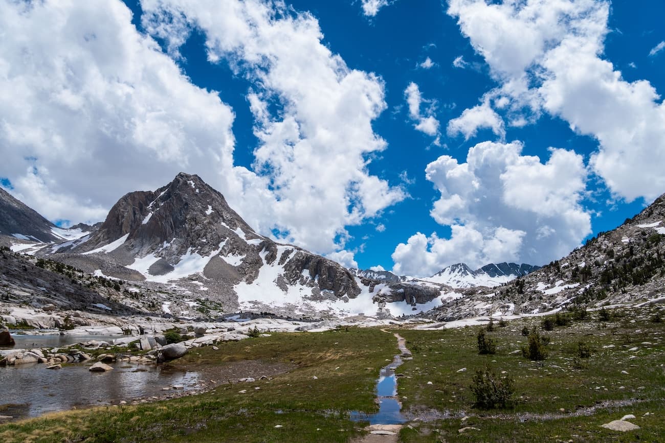 Afternoon sun at Kearsarge Lakes, Kings Canyon National Park, Easter Sierras, California