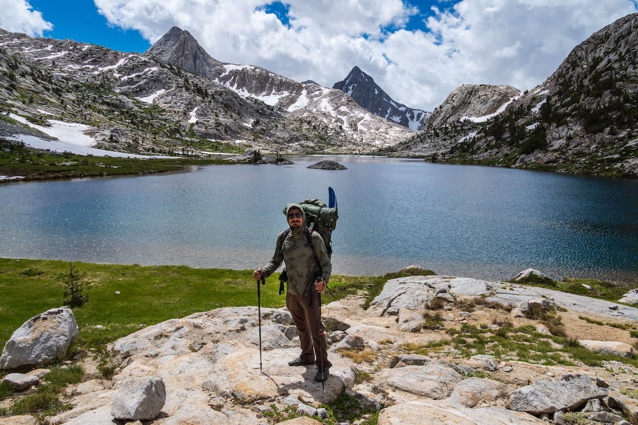 Brock Dallman at Evolution Lake in Kings Canyon National Park