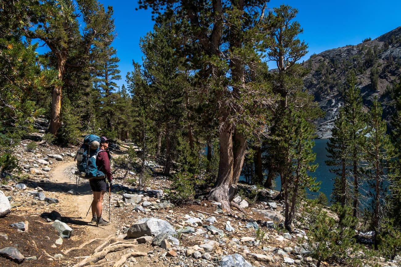 Sam Stych on the trail to Garnet Lake