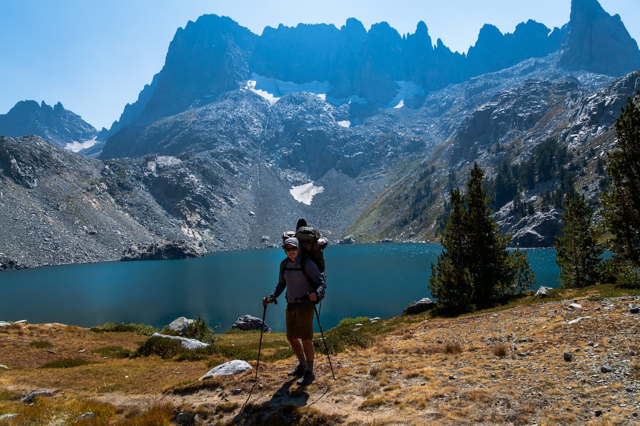 Brock Dallman at Iceberg Lake in the Sierras