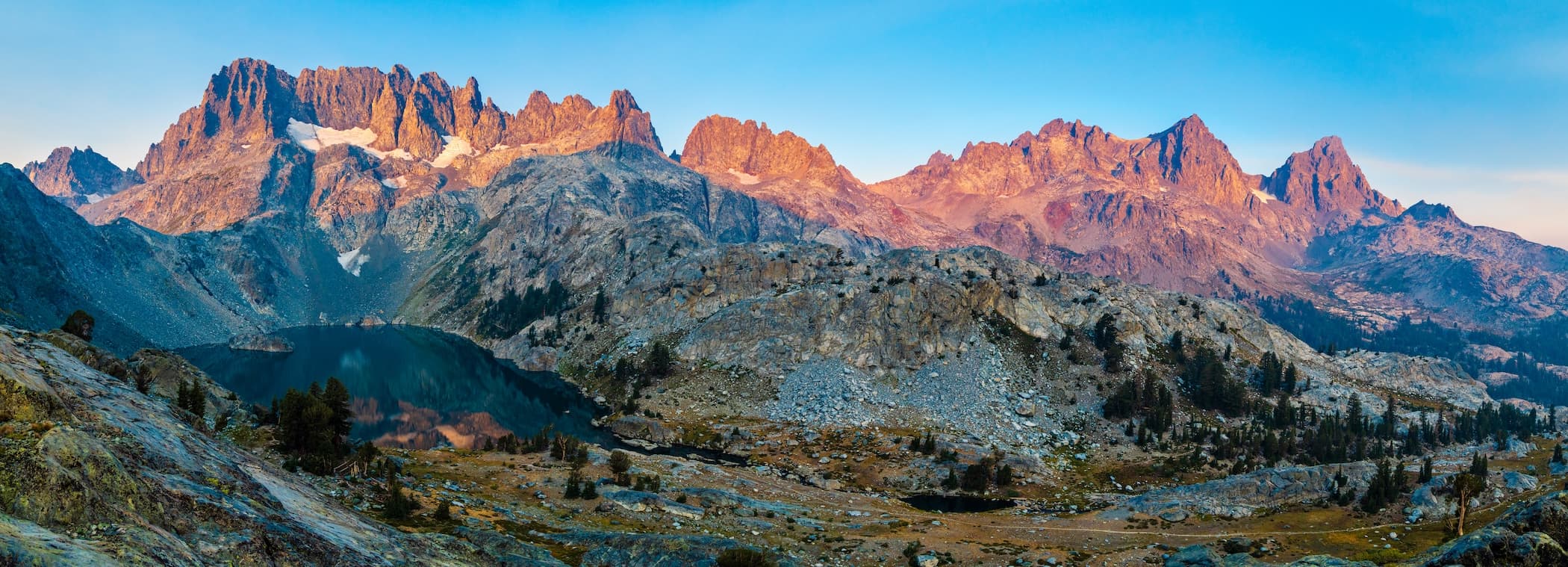 Iceberg Lake and the Minarets at Dawn. Photo by Brock Dallman