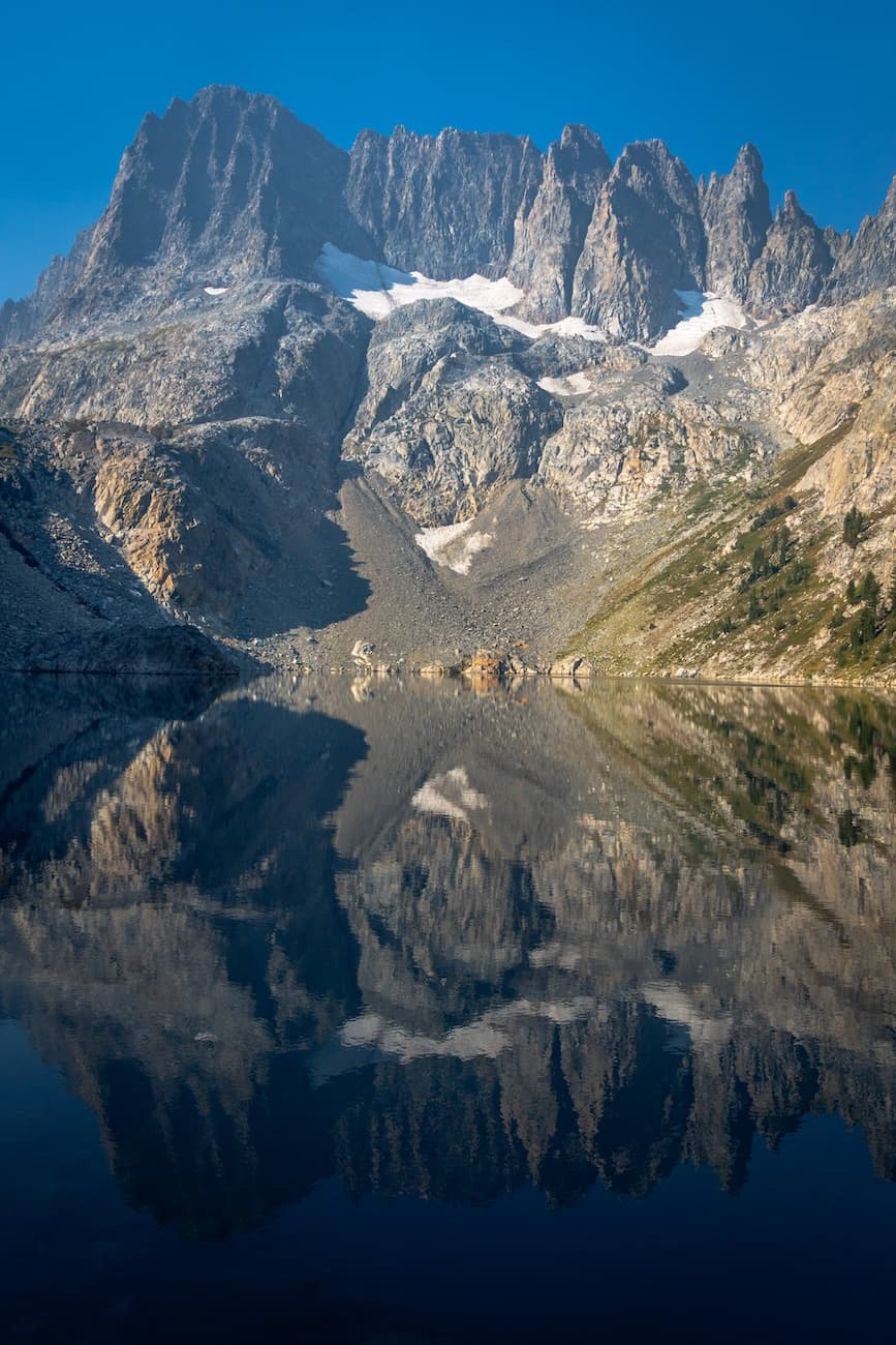 Reflection on Iceberg Lake in the Sierras