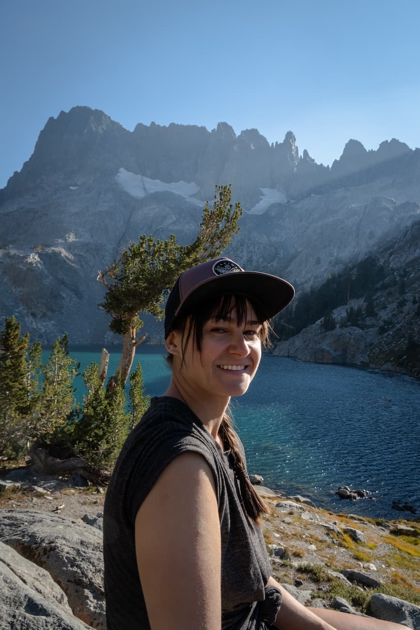 Sam Stych at Iceberg Lake in the Sierras