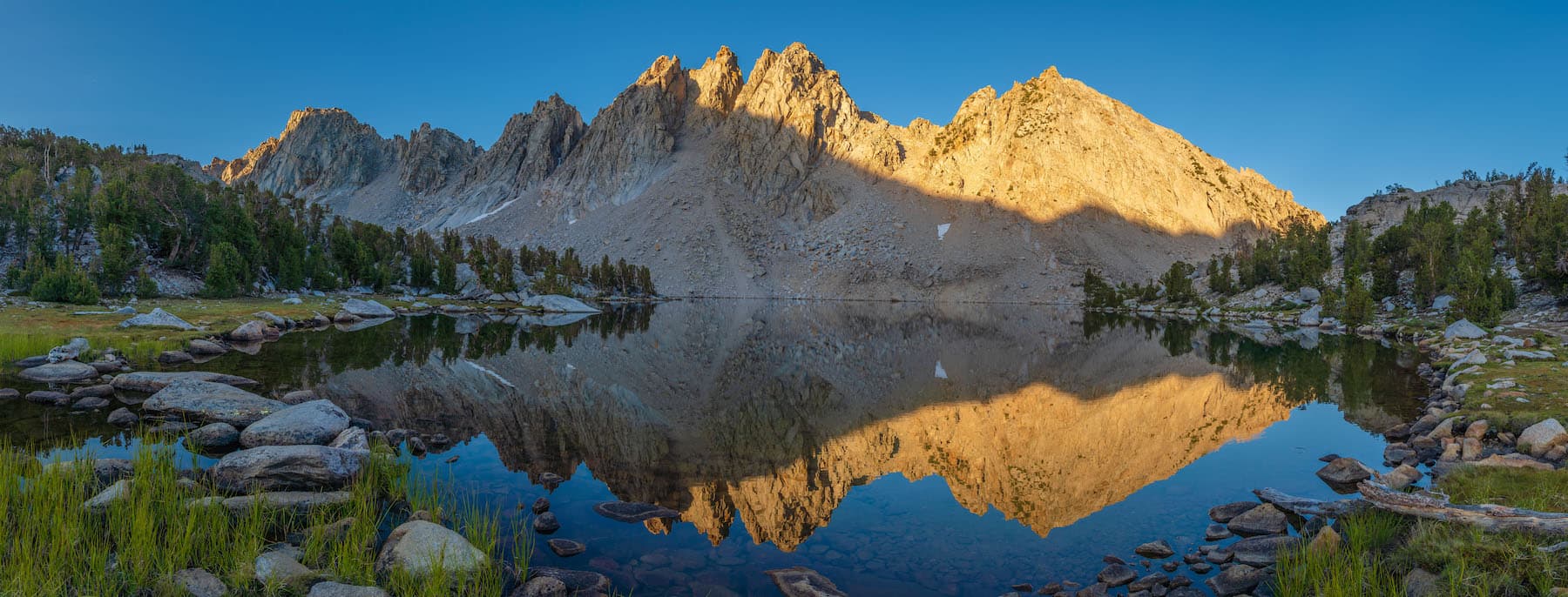 Panorama of Kearsarge Lakes, Eastern Sierras