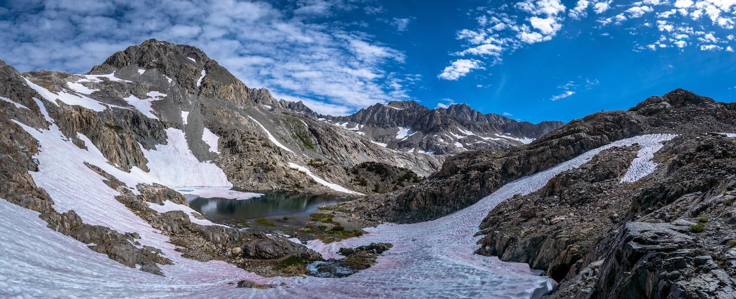 Helen Lake along the John Muir Trail at Kings Canyon National Park in the Sierras