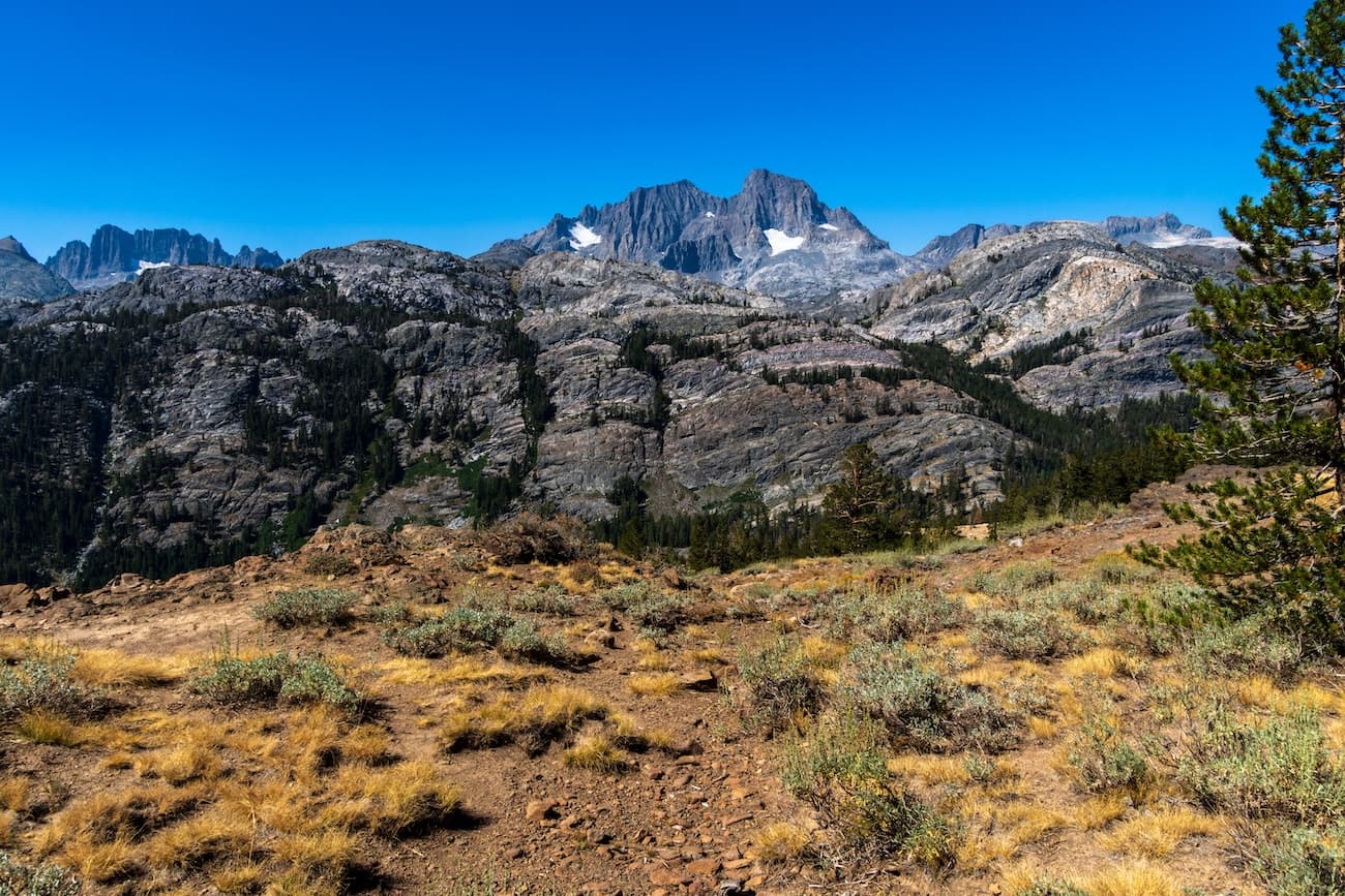 Views along the Pacific Crest Trail near Thousand Island Lake in Ansel Adams Wilderness of the Sierras
