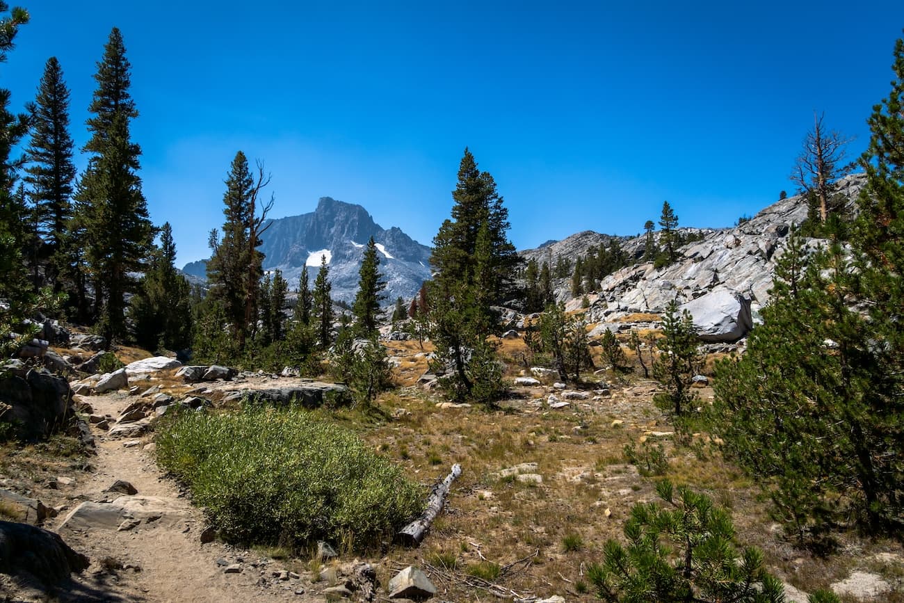 Views along the Pacific Crest Trail near Thousand Island Lake in Ansel Adams Wilderness of the Sierras