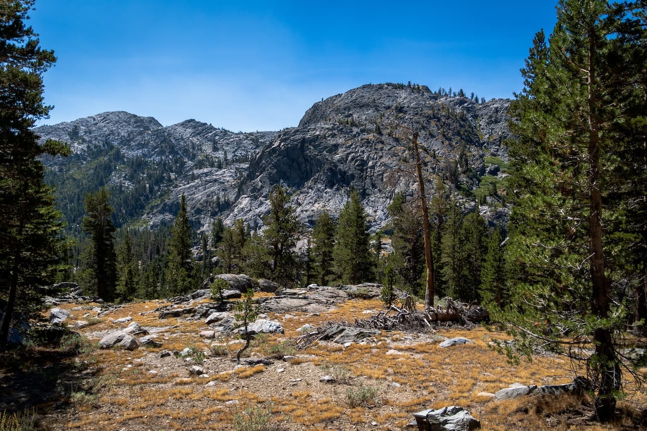 Views along the Pacific Crest Trail near Thousand Island Lake in Ansel Adams Wilderness of the Sierras