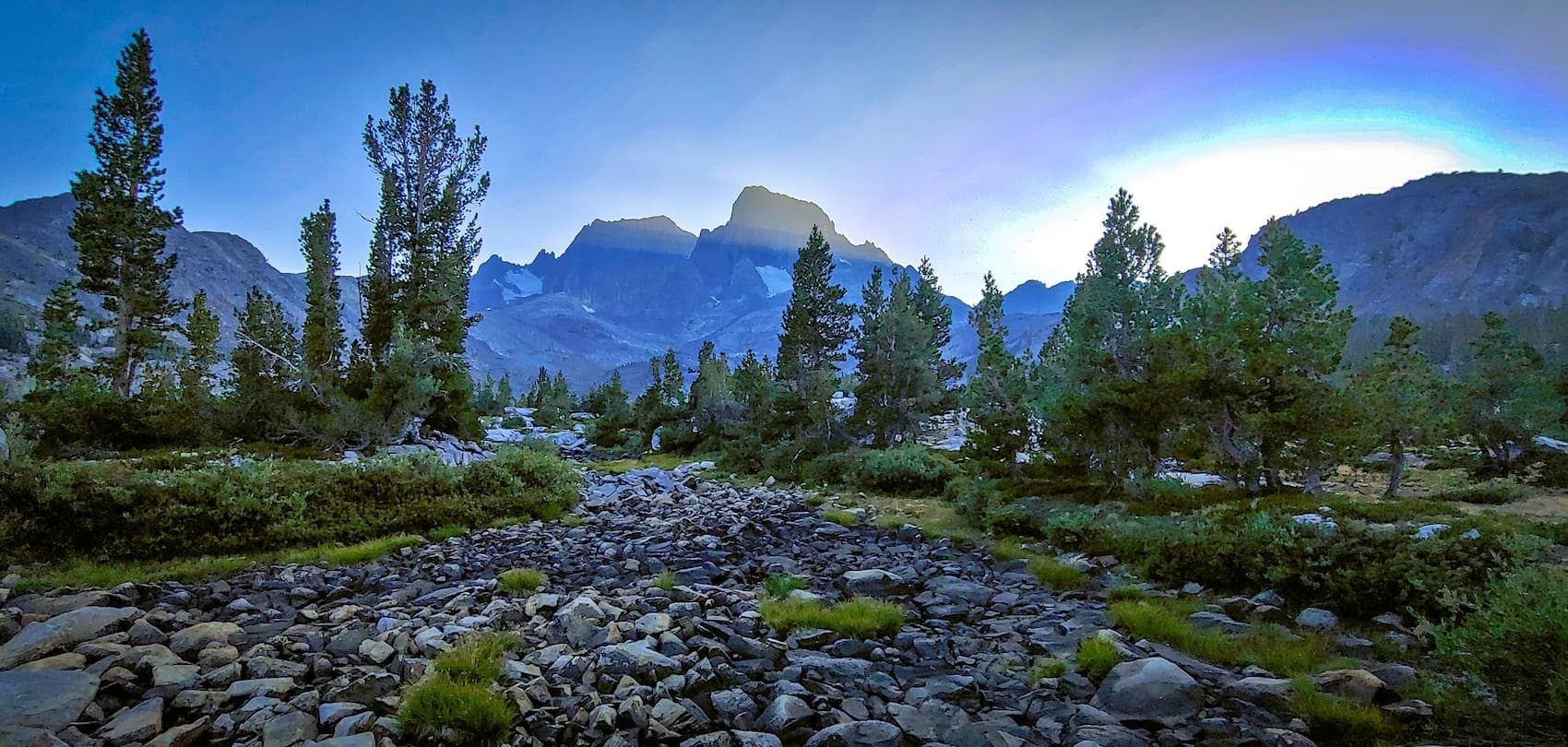 Sundown at Garnet Lake in the Sierras