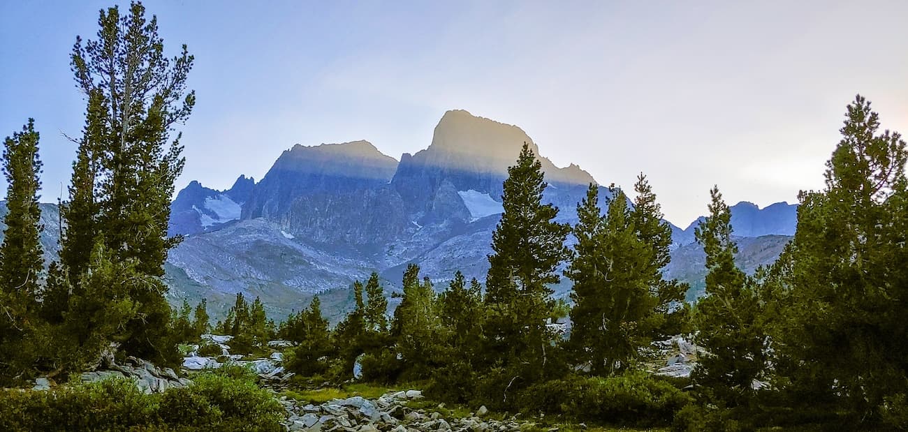 Sundown at Garnet Lake in the Sierras