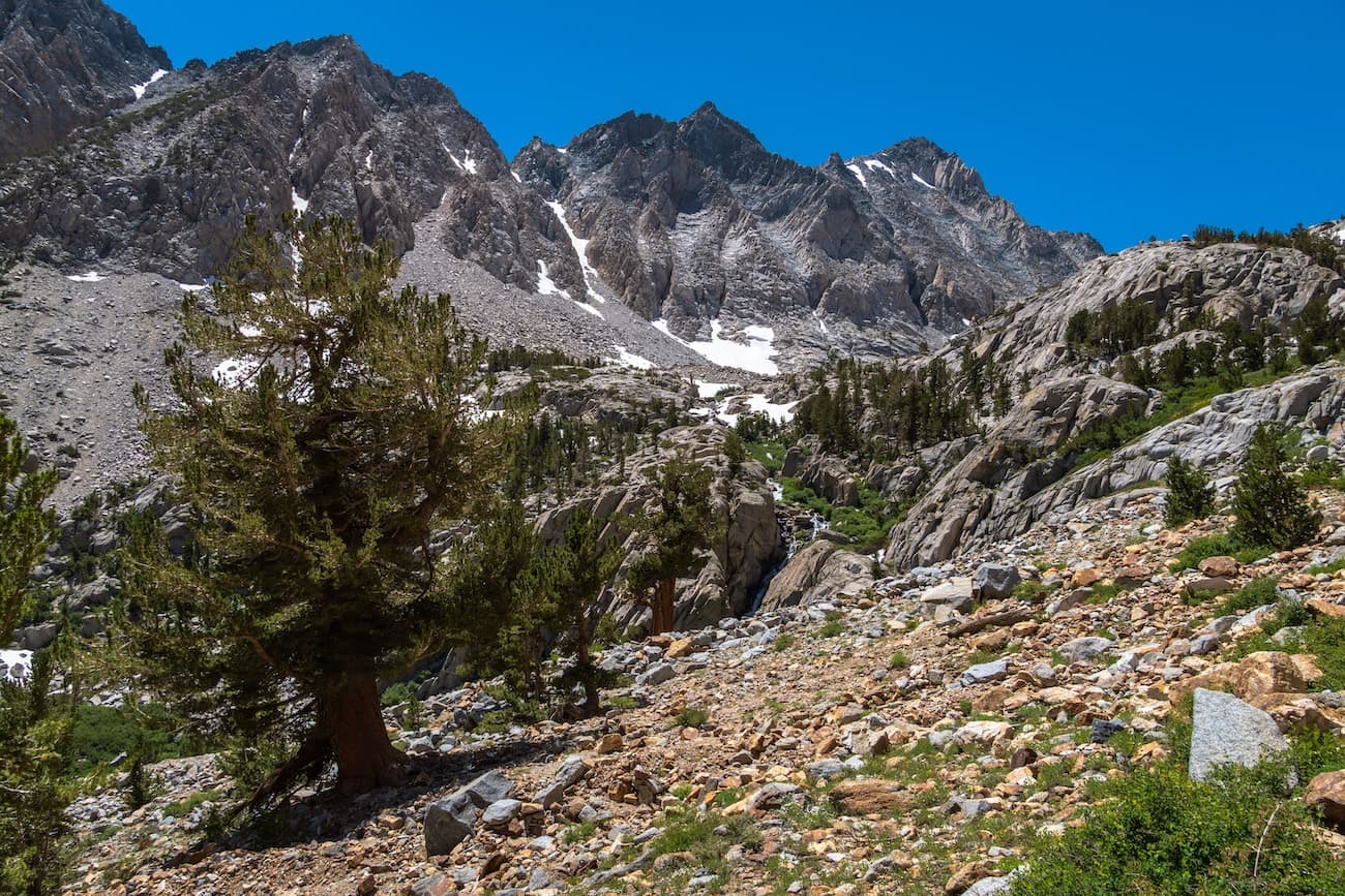 Climbing towards Piute Pass