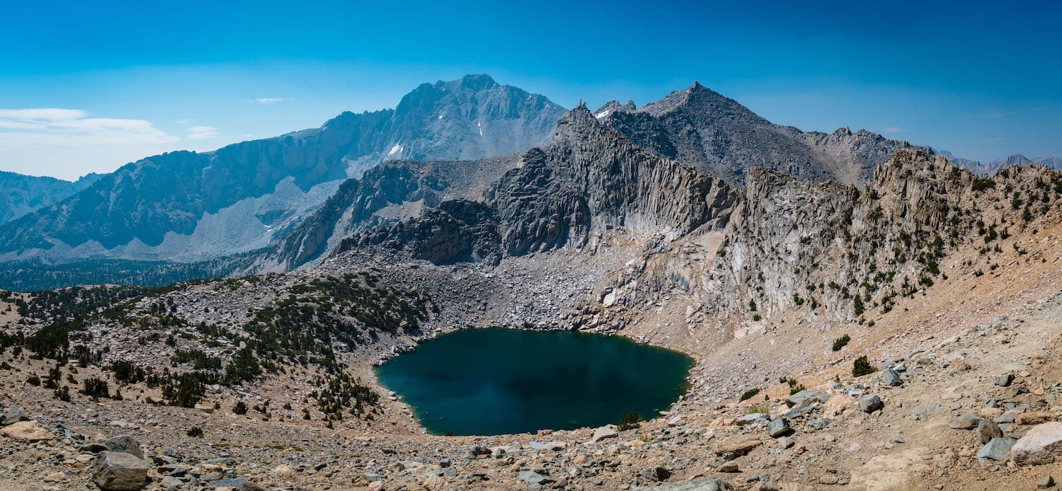 Pothole Lake near Kearsarge Pass in the Eastern Sierras