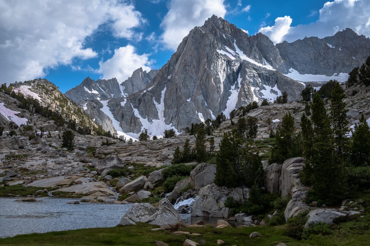 Granite peak above Hungy Packer Lake in the Sabrina Basin