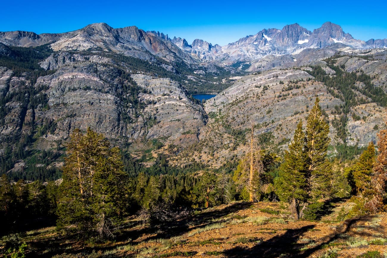 Shadow Lake from the Pacific Crest Trail in the Sierras