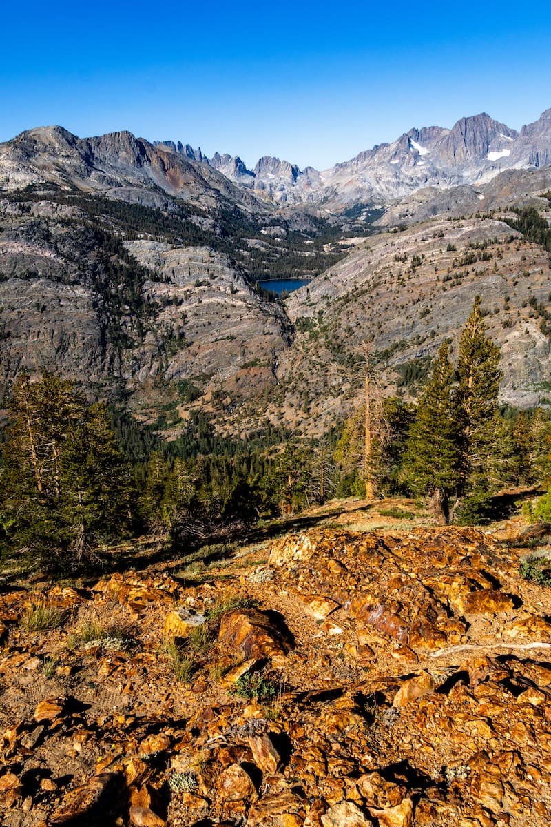 Shadow Lake from the Pacific Crest Trail in the Sierras