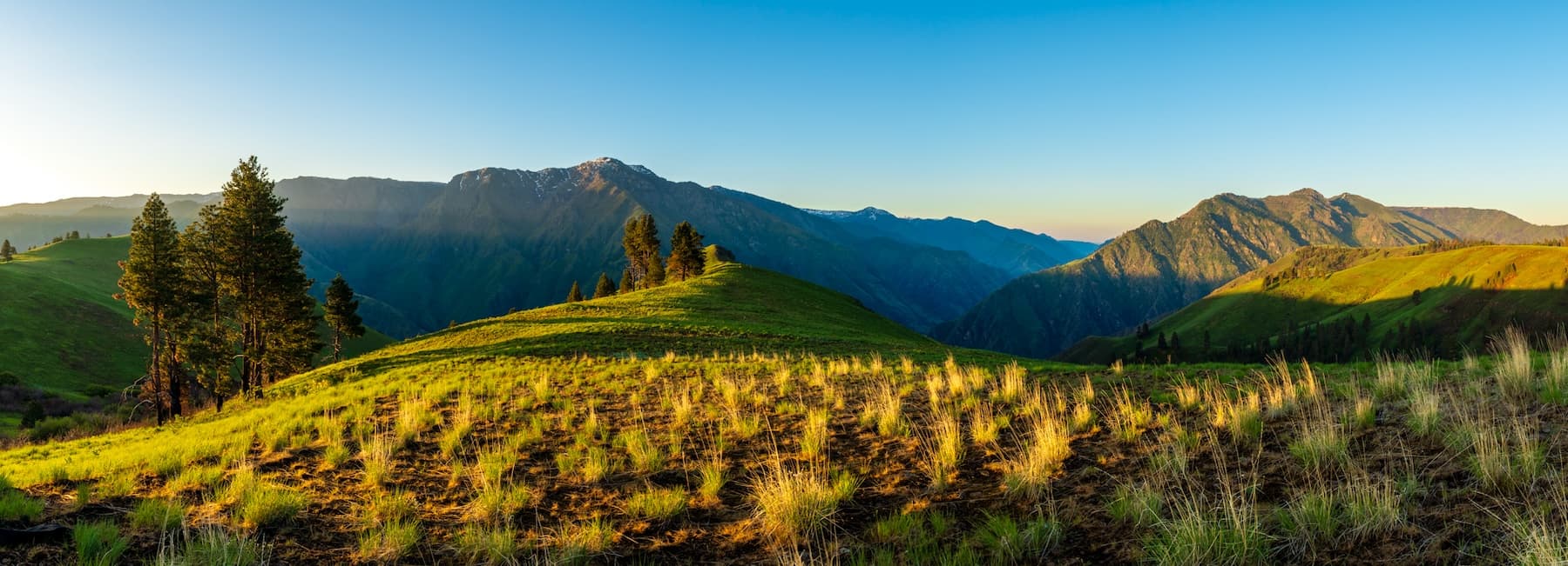 Sun swept ridge in Hells Canyon near Hat Point