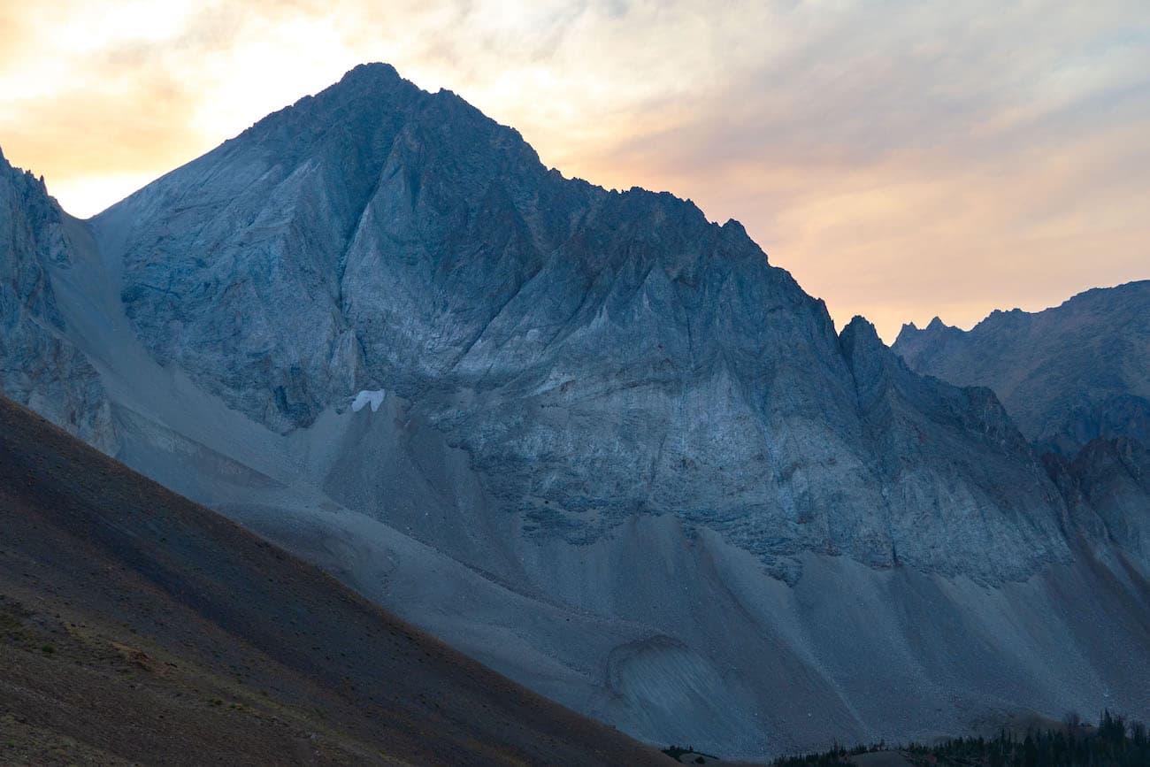 Castle Peak from the Castle Divide at dusk